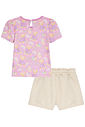 Conjunto de blusa em malha power e short saia em moletom sem pelúcia 94198 Kukiê Infantil Menina Conjunto de blusa em malha power e short saia em moletom sem pelúcia 94198 Kukiê Infantil Menina