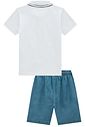 Conjunto de camisa polo em piquet com elastano e bermuda em jeans teca 99326 LucBoo Infantil Menino Conjunto de camisa polo em piquet com elastano e bermuda em jeans teca 99326 LucBoo Infantil Menino