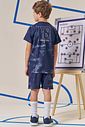 Conjunto de camiseta e bermuda  em malha UV dry com proteção UV50+ 96626 LucBoo Infantil Menino
