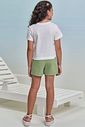 Conjunto de blusa em malha texturizada e short saia em linho santorine 99327 Lilimoon Teen Menina