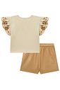 Conjunto de blusa em cotton e shorts em linho santorine com elastano 21727 Infanti Infantil Menina Conjunto de blusa em cotton e shorts em linho santorine com elastano 21727 Infanti Infantil Menina