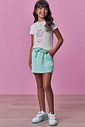 Conjunto de blusa em cotton e short saia em moletom sem pelúcia 98260 Vic Teen Menina Conjunto de blusa em cotton e short saia em moletom sem pelúcia 98260 Vic Teen Menina