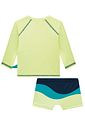 Conjunto de camiseta e sunga em malha UV dry com proteção UV50+ 96063 LucBoo Bebê Menino Conjunto de camiseta e sunga em malha UV dry com proteção UV50+ 96063 LucBoo Bebê Menino
