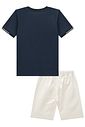 Conjunto de camiseta em meia malha e bermuda em sarja girassol com elastano 98834 Johnny Fox Teen Menino