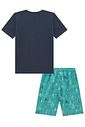 Conjunto de camiseta em meia malha e bermuda em nylon ergonomic com elastano 96703 Johnny Fox Teen Menino Conjunto de camiseta em meia malha e bermuda em nylon ergonomic com elastano 96703 Johnny Fox Teen Menino