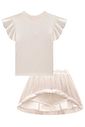 Conjunto de blusa em canelado e saia em tule laços (com shorts embutido) 98703 Kukiê Infantil Menina Conjunto de blusa em canelado e saia em tule laços (com shorts embutido) 98703 Kukiê Infantil Menina