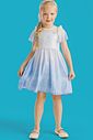 Fantasia de Princesa do Gelo (Vestido em malha UV, malha paetê e tule brilho) 97603 Kukiê Infantil Menina