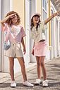 Conjunto de blusa em meia malha e shorts em moletom sem pelúcia 96273 Lilimoon Teen Menina Conjunto de blusa em meia malha e shorts em moletom sem pelúcia 96273 Lilimoon Teen Menina