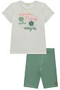 Conjunto de blusa em malha fresh e biker em canelado liz 94946 Infanti Infantil Menina