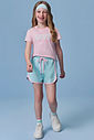Conjunto de blusa em meia malha e shorts em ergonomic 96330 Infanti Infantil Menina Conjunto de blusa em meia malha e shorts em ergonomic 96330 Infanti Infantil Menina