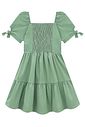Vestido em linho com elastano 98888 Vic Teen Menina Vestido em linho com elastano 98888 Vic Teen Menina
