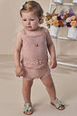 Romper em tricot 100% Algodão 97549 Infanti Bebê Menina
