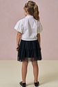 Conjunto de camisa em tricoline com elastano e saia em tule. Com shorts embutido 97193 Infanti Infantil Menina Conjunto de camisa em tricoline com elastano e saia em tule. Com shorts embutido 97193 Infanti Infantil Menina
