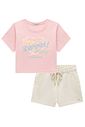 Conjunto de blusa em meia malha e shorts em moletom sem pelúcia 96273 Lilimoon Teen Menina Conjunto de blusa em meia malha e shorts em moletom sem pelúcia 96273 Lilimoon Teen Menina