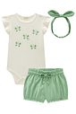 Conjunto de body em suedine e shorts em linho santorini com elastano (Acompanha faixa) 99686 Kukiê Bebê Menina Conjunto de body em suedine e shorts em linho santorini com elastano (Acompanha faixa) 99686 Kukiê Bebê Menina