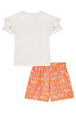 Conjunto de blusa em meia malha e shorts em molecotton 95122 Kukiê Infantil Menina Conjunto de blusa em meia malha e shorts em molecotton 95122 Kukiê Infantil Menina