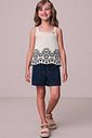 Conjunto de bata em cotton e shorts em sarja com elastano 21736 Infanti Infantil Menina Conjunto de bata em cotton e shorts em sarja com elastano 21736 Infanti Infantil Menina