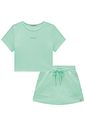 Conjunto de blusa e short saia em canelado liz 98564 Lilimoon Teen Menina
