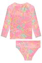 Conjunto de blusa e calcinha em malha com proteção UV50+ 98982 Kukiê Infantil Menina Conjunto de blusa e calcinha em malha com proteção UV50+ 98982 Kukiê Infantil Menina