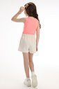 Shorts em moletom sem pelúcia 94714 Kukiê Infantil Menina