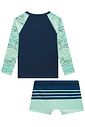 Conjunto de camiseta e sunga em malha UV dry com proteção UV50+ 96109 LucBoo Infantil Menino