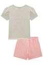 Conjunto de blusa em malha power e short saia em molevisco 98766 Infanti Infantil Menina