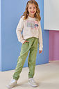 Calça jogger em sarja com elastano 92486 Infanti Infantil Menina