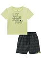 Conjunto de camiseta em meia malha e bermuda em nylon ergonomic com elastano 99249 Johnny Fox Teen Menino