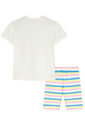 Conjunto de camiseta em meia malha e bermuda biker em molecotton 96368 Kukiê Infantil Menina Conjunto de camiseta em meia malha e bermuda biker em molecotton 96368 Kukiê Infantil Menina
