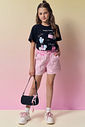 Shorts em sarja com elastano 95071 Vic Teen Menina Shorts em sarja com elastano 95071 Vic Teen Menina