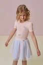 Conjunto de blusa em canelado liz e saia em tule com elastano. Com shorts embutido 97341 Infanti Infantil Menina Conjunto de blusa em canelado liz e saia em tule com elastano. Com shorts embutido 97341 Infanti Infantil Menina