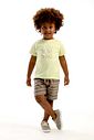Conjunto de camiseta em meia malha e bermuda em linho santorine com elastano 92888 LucBoo Bebê Menino
