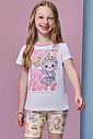 Blusa alongada em meia malha 94916 Infanti Infantil Menina
