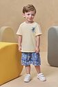 Conjunto de camiseta em meia malha e bermuda em nylon ergonomic com elastano 95161 Johnny Fox Teen Menino