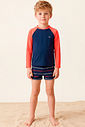 Conjunto de camiseta e sunga em malha UV dry com proteção UV50+ 24702 LucBoo Infantil Menino