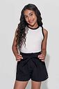 Shorts em tecido plano de viscose 94369 Lilimoon Teen Menina Shorts em tecido plano de viscose 94369 Lilimoon Teen Menina