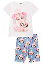 Conjunto de blusa em meia malha e bermuda biker em malha power 98076 Infanti Infantil Menina Conjunto de blusa em meia malha e bermuda biker em malha power 98076 Infanti Infantil Menina