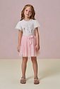 Blusa em cotton e tule 95884 Infanti Infantil Menina Blusa em cotton e tule 95884 Infanti Infantil Menina