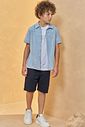 Bermuda em sarja stretch 96064 Johnny Fox Teen Menino Bermuda em sarja stretch 96064 Johnny Fox Teen Menino