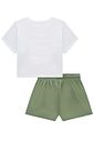 Conjunto de blusa em malha yuki e shorts em air tech 96529 Vic Teen Menina