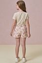 Conjunto de blusa em meia malha e shorts em moletom sem pelúcia 93393 Infanti Infantil Menina