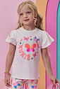 Conjunto de blusa em meia malha e bermuda biker em fly tech 98453 Kukiê Infantil Menina Conjunto de blusa em meia malha e bermuda biker em fly tech 98453 Kukiê Infantil Menina