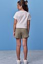 Conjunto de blusa em meia malha e short saia em molevisco 98251 Vic Teen Menina