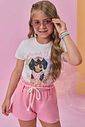 Conjunto de blusa em meia malha e shorts em moletom sem pelúcia 99619 Kukiê Infantil Menina Conjunto de blusa em meia malha e shorts em moletom sem pelúcia 99619 Kukiê Infantil Menina