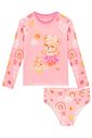 Conjunto de blusa e calcinha em malha UV dry com proteção UV 50+ 99161 Infanti Bebê Menina