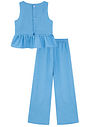 Conjunto de bata e calça wide leg em linho santorine 95879 Kukiê Infantil Menina Conjunto de bata e calça wide leg em linho santorine 95879 Kukiê Infantil Menina