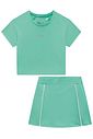 Conjunto de blusa e short saia em malha UV50 96532 Vic Teen Menina Conjunto de blusa e short saia em malha UV50 96532 Vic Teen Menina