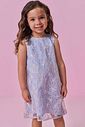Vestido em tule bordado 98715 Kukiê Infantil Menina