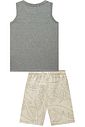 Conjunto de regata em meia malha e bermuda em nylon 97163 LucBoo Infantil Menino Conjunto de regata em meia malha e bermuda em nylon 97163 LucBoo Infantil Menino