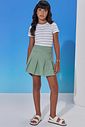 Conjunto de blusa em malha power e short saia em linho com elastano 99109 Vic Teen Menina Conjunto de blusa em malha power e short saia em linho com elastano 99109 Vic Teen Menina